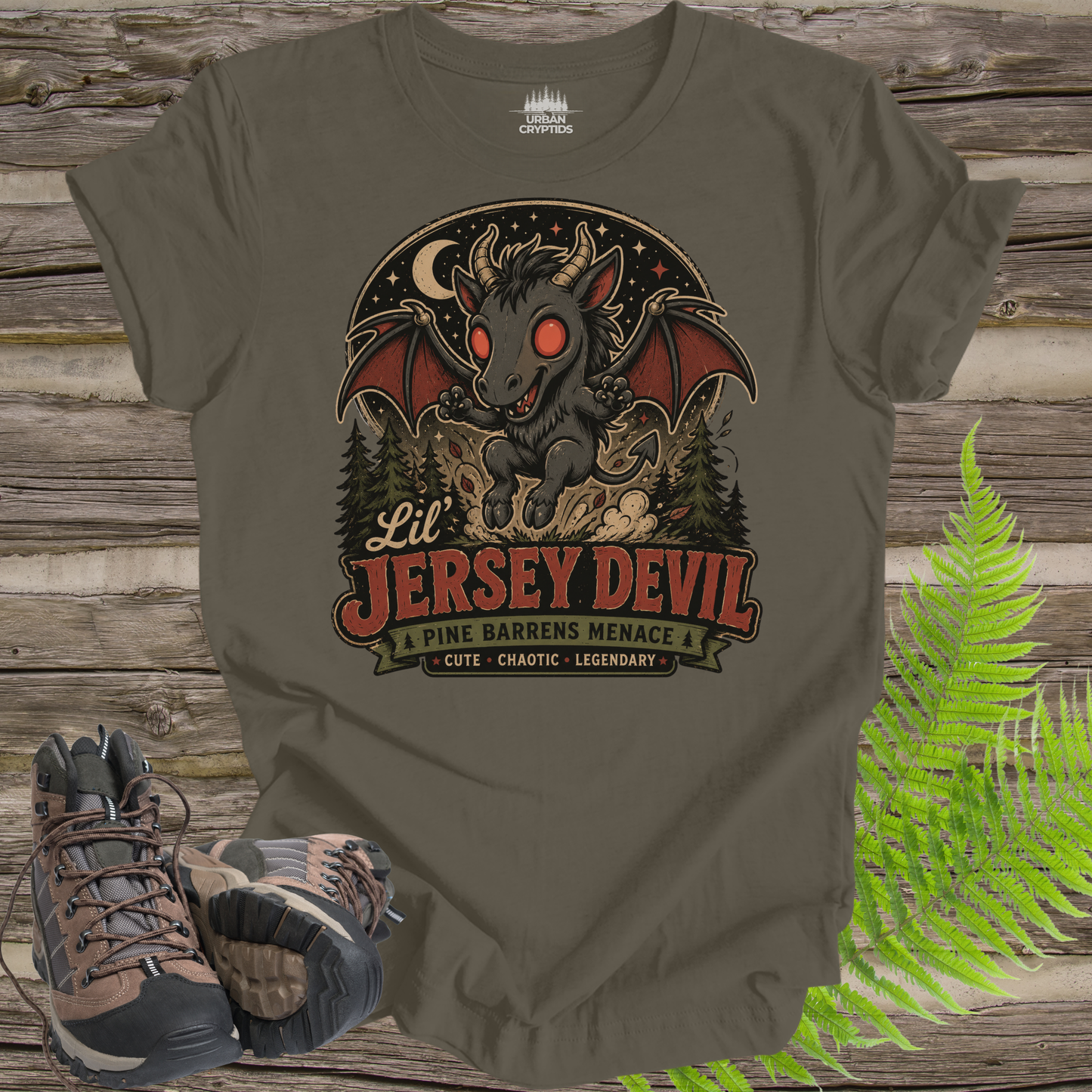 Lil' Jersey Devil | Pine Barrens Menace Vintage Cryptid T-Shirt