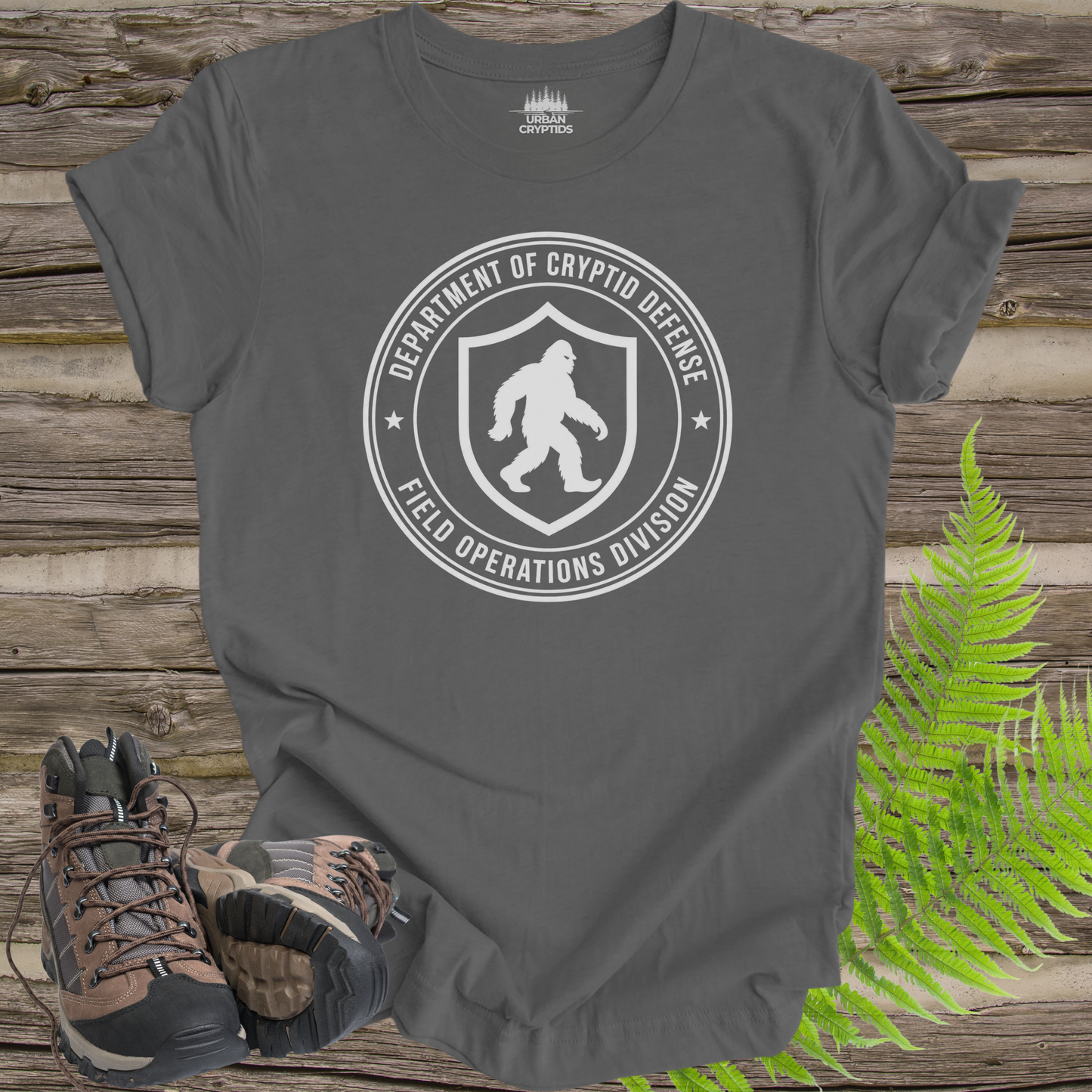 Department of Cryptid Defense T-Shirt | Bigfoot Field Operations Division Graphic Tee