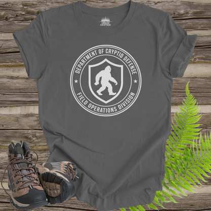 Department of Cryptid Defense T-Shirt | Bigfoot Field Operations Division Graphic Tee