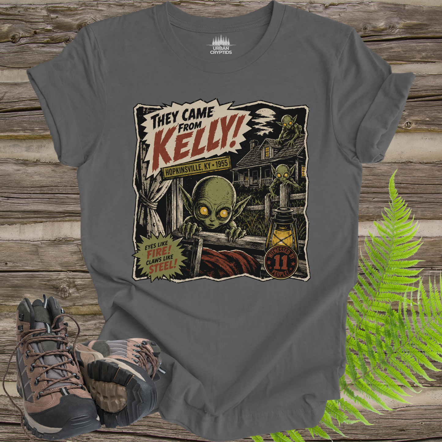They Came From Kelly! | Vintage 1955 Hopkinsville Goblin Horror Comic T-Shirt