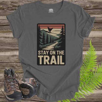 Stay on the Trail Mothman Cryptid Hiking T-Shirt