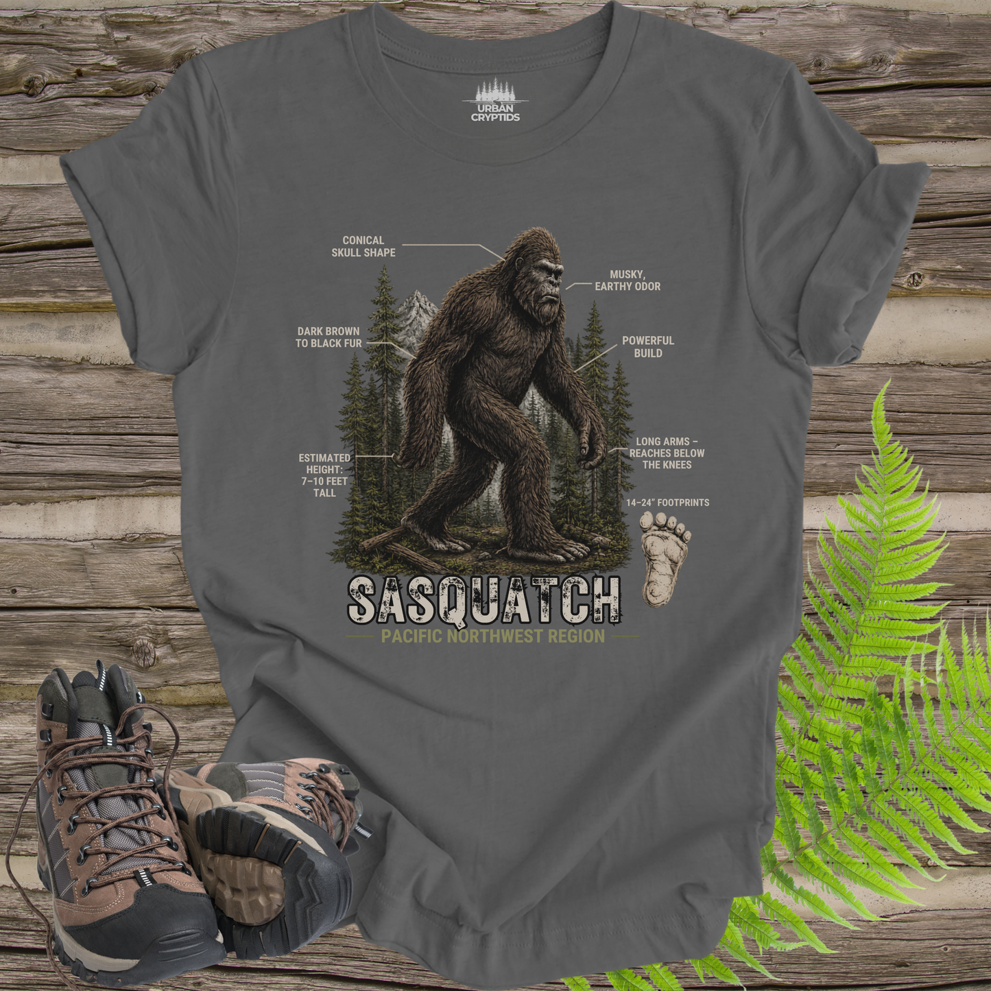Pacific Northwest Hominid Study Tee | Sasquatch Characteristics Field Guide