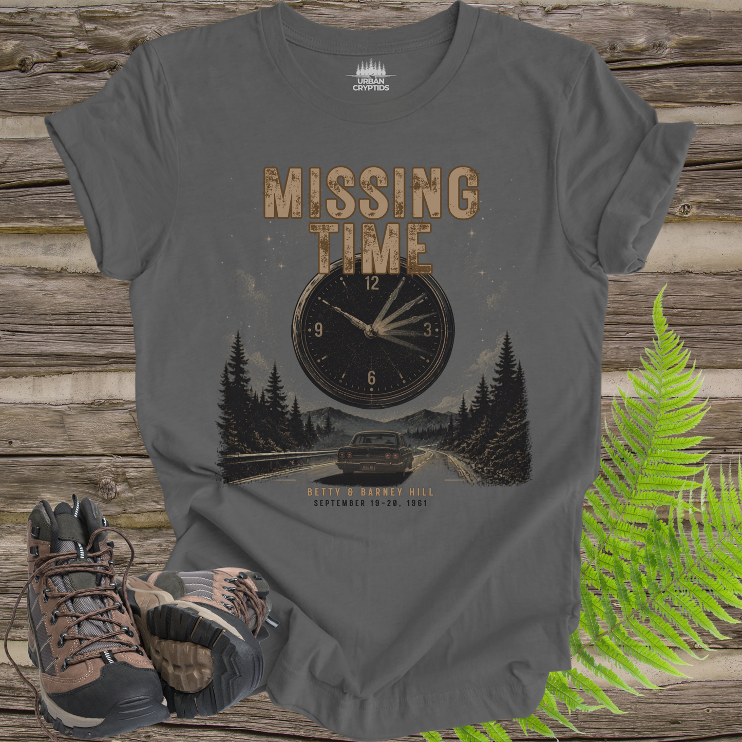 Missing Time Shirt | Betty & Barney Hill UFO Encounter Tee | White Mountains 1961 Vintage Mystery Shirt
