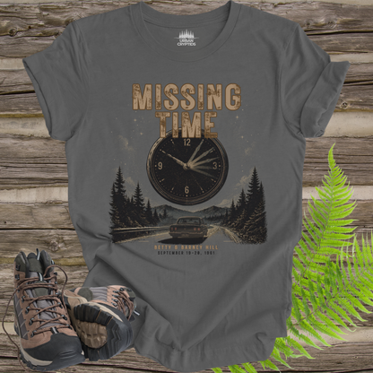 Missing Time Shirt | Betty & Barney Hill UFO Encounter Tee | White Mountains 1961 Vintage Mystery Shirt