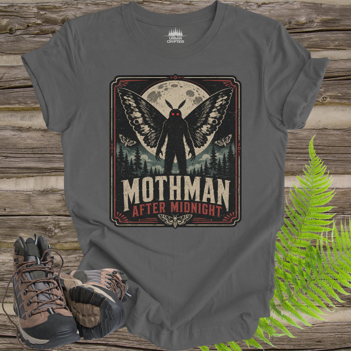 Mothman After Midnight T-Shirt – Vintage Point Pleasant Cryptid Tee