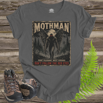 Don’t Follow the Red Eyes Mothman T-Shirt – Scary Point Pleasant Cryptid Tee