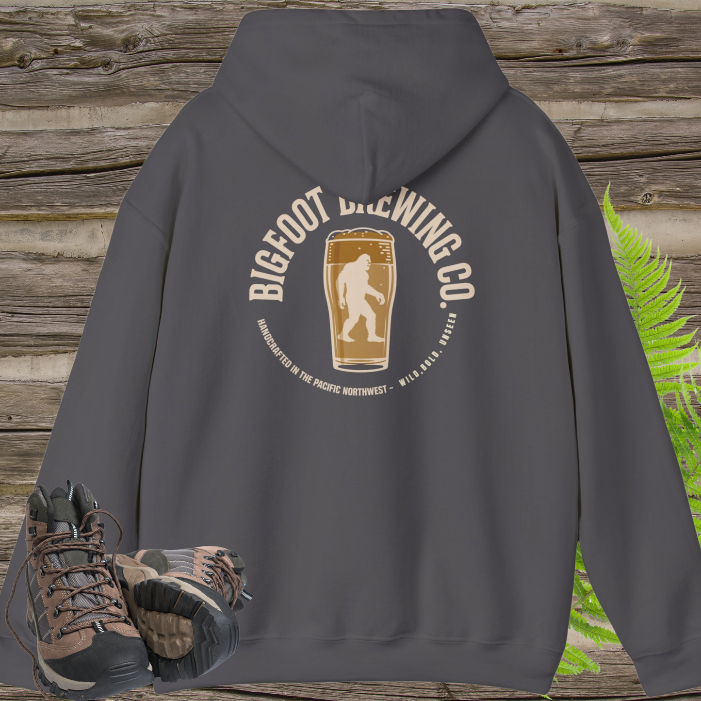 Bigfoot Brewing Co. Heavy Blend Hoodie | Pacific Northwest Craft Beer Cryptid Sweatshirt