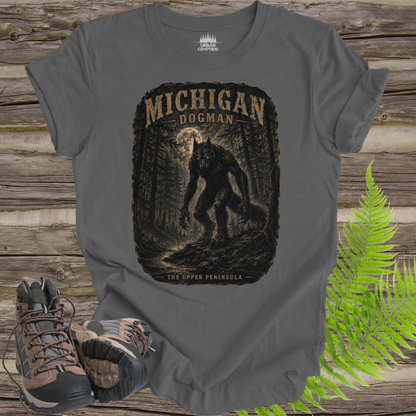 Michigan Dogman Vintage Cryptid T-Shirt | Upper Peninsula Folklore Shirt