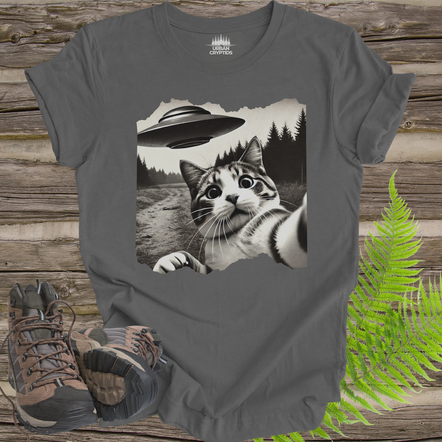 UFO Cat Selfie In Field