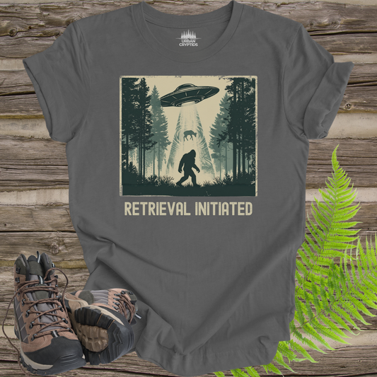 Retrieval Initiated Tee – Bigfoot UFO Abduction Shirt