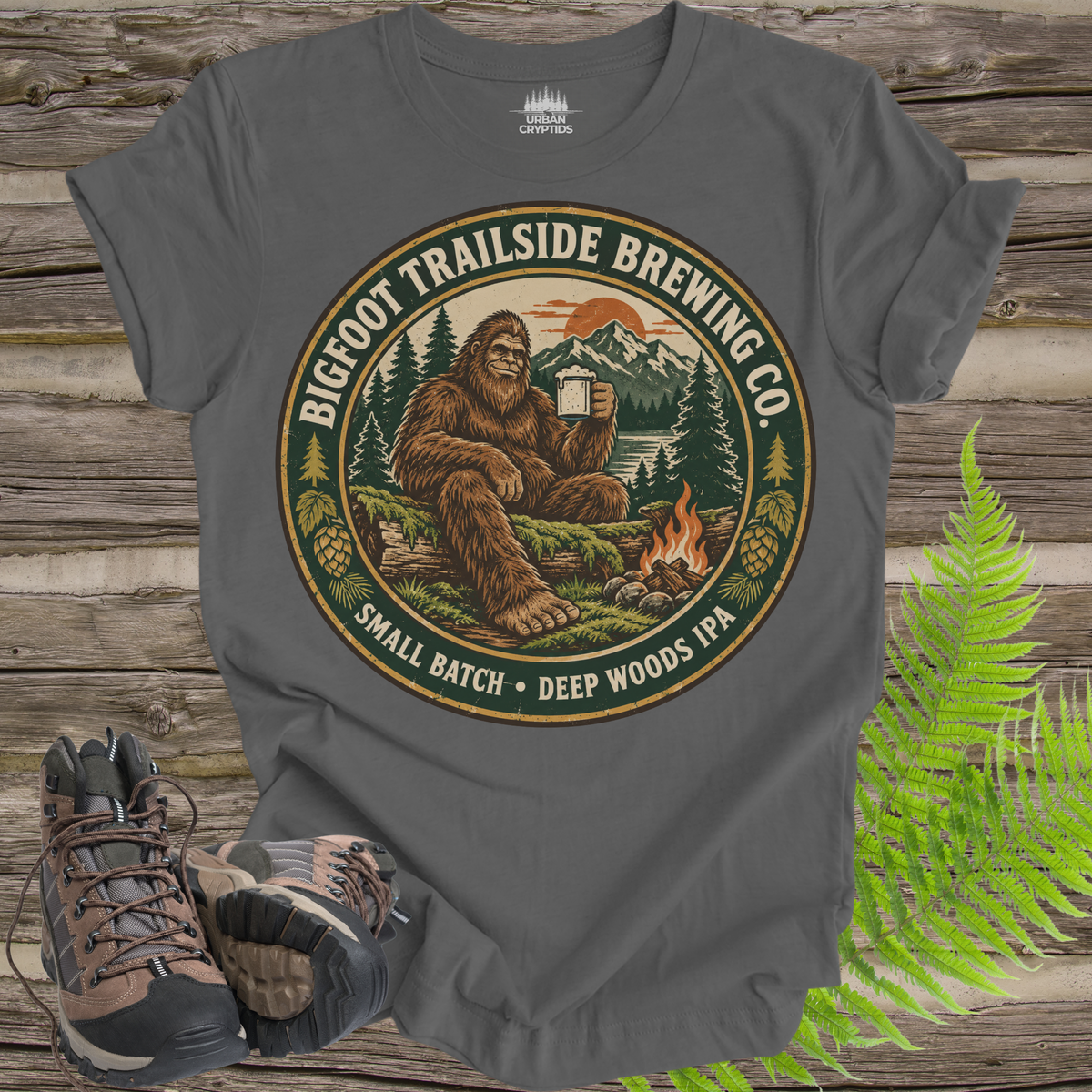 Bigfoot Trailside Brewing Co. T-Shirt – Vintage Sasquatch Beer Graphic Tee