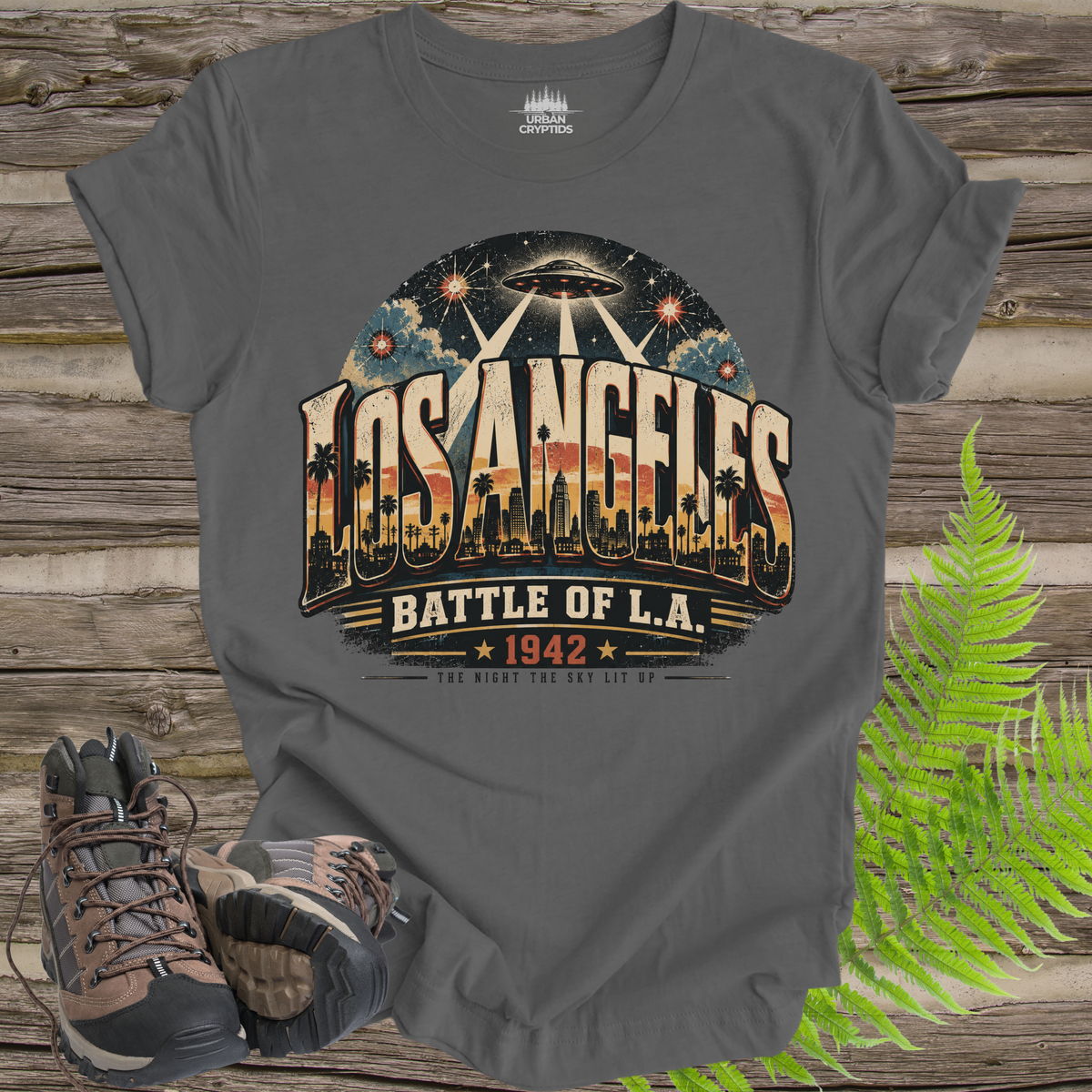 Los Angeles UFO T-Shirt – Battle of L.A. 1942 Vintage California Tee
