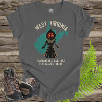 Flatwoods Monster – Real Cosmic Hours | West Virginia Cryptid T-Shirt