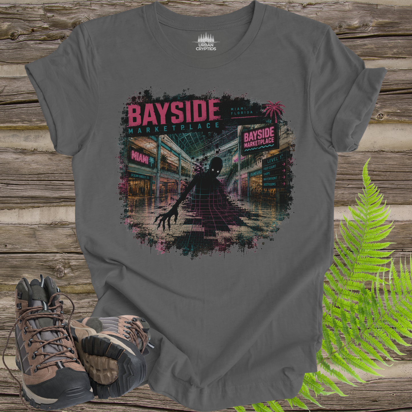 Bayside Marketplace Glitch | Miami, FL Analog Horror T-Shirt