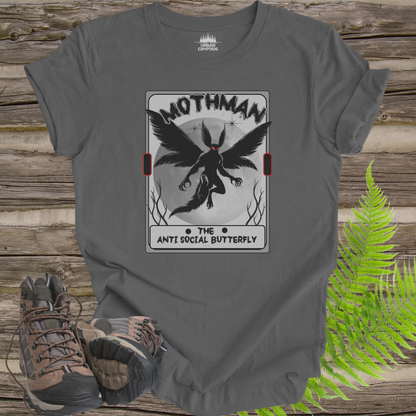 Mothman Tarot Shirt – The Anti Social Butterfly – Cryptid Tarot Card Graphic Tee