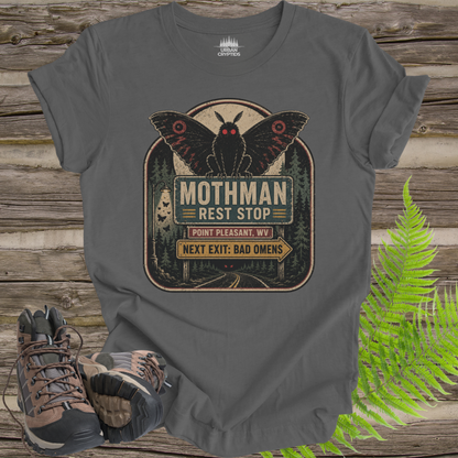 Mothman Rest Stop T-Shirt – Vintage Point Pleasant Cryptid Tee