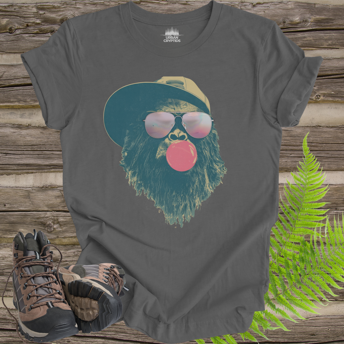Bubblegum Sasquatch Trucker Hat Tee – Funny Bigfoot Shirt