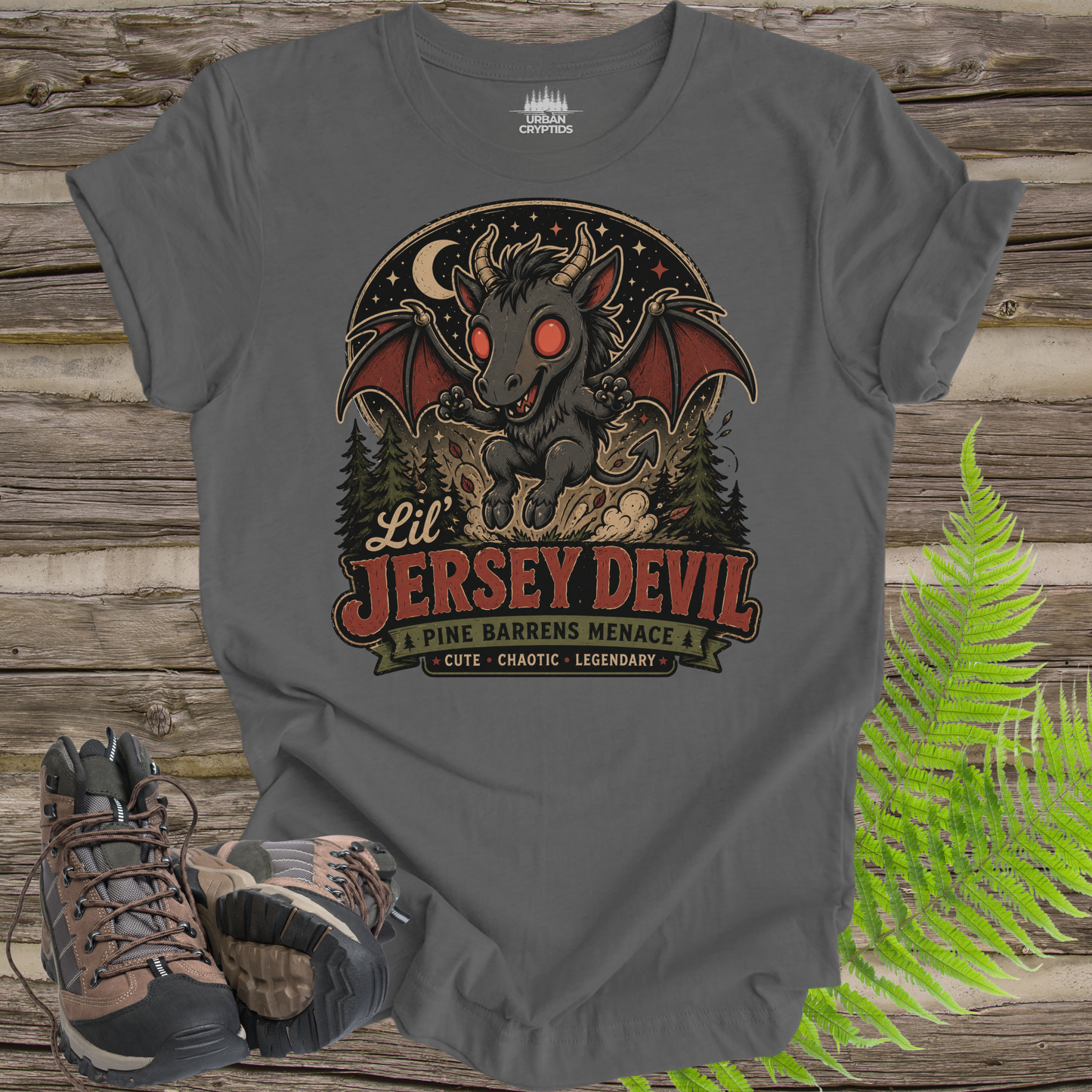 Lil' Jersey Devil | Pine Barrens Menace Vintage Cryptid T-Shirt
