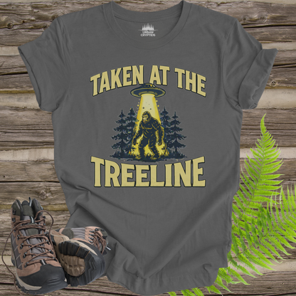 “Taken at the Treeline” Bigfoot UFO T-Shirt – Vintage Alien Abduction Design
