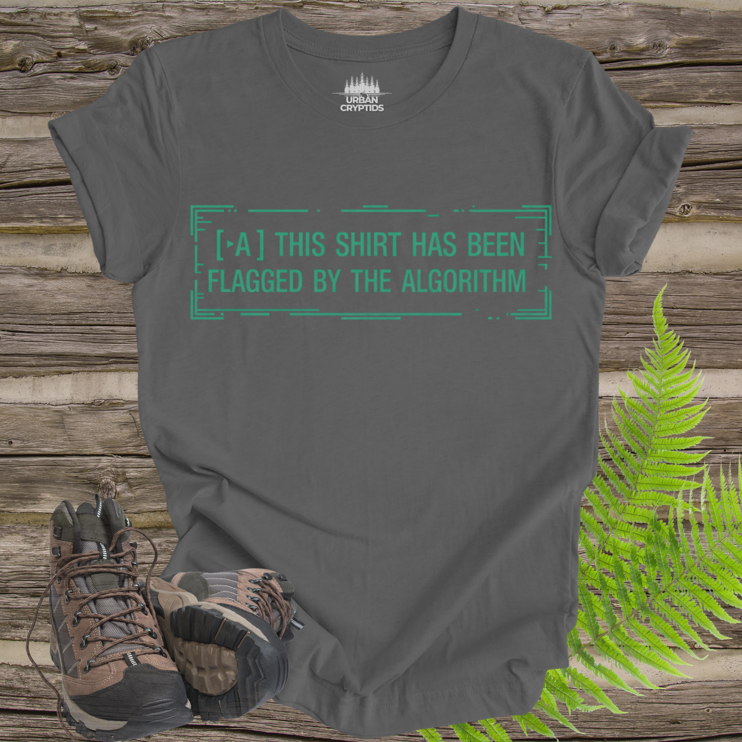 Flagged by the Algorithm T-Shirt | Funny Tech & Conspiracy Tee – Urban Cryptids