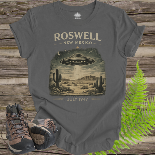 Roswell New Mexico 1947 T-Shirt – Vintage UFO Desert Poster Tee