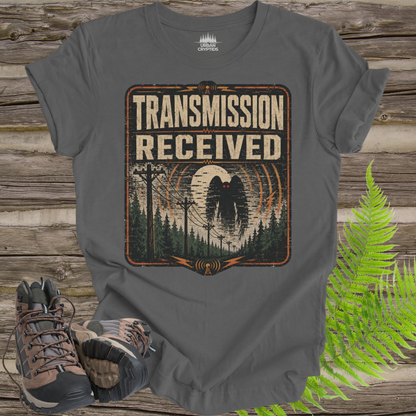 Transmission Received Mothman T-Shirt – Paranormal Radio Cryptid Tee