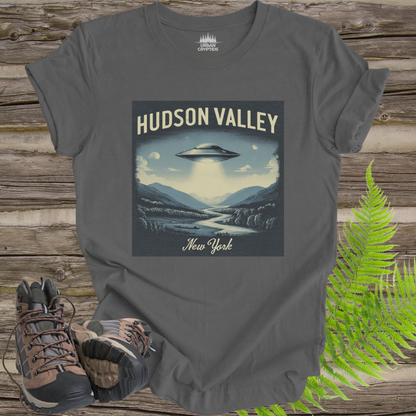 Hudson Valley New York UFO Poster Shirt – Vintage Travel Print Graphic Tee
