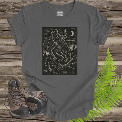 Jersey Devil T-Shirt – Pine Barrens Cryptid Woodcut Tee