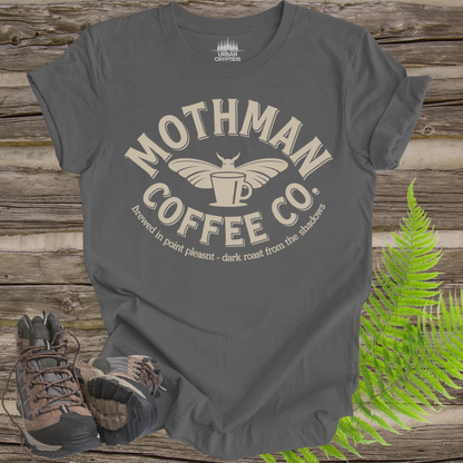 Mothman Coffee Co. Tee – Dark Roast from the Shadows
