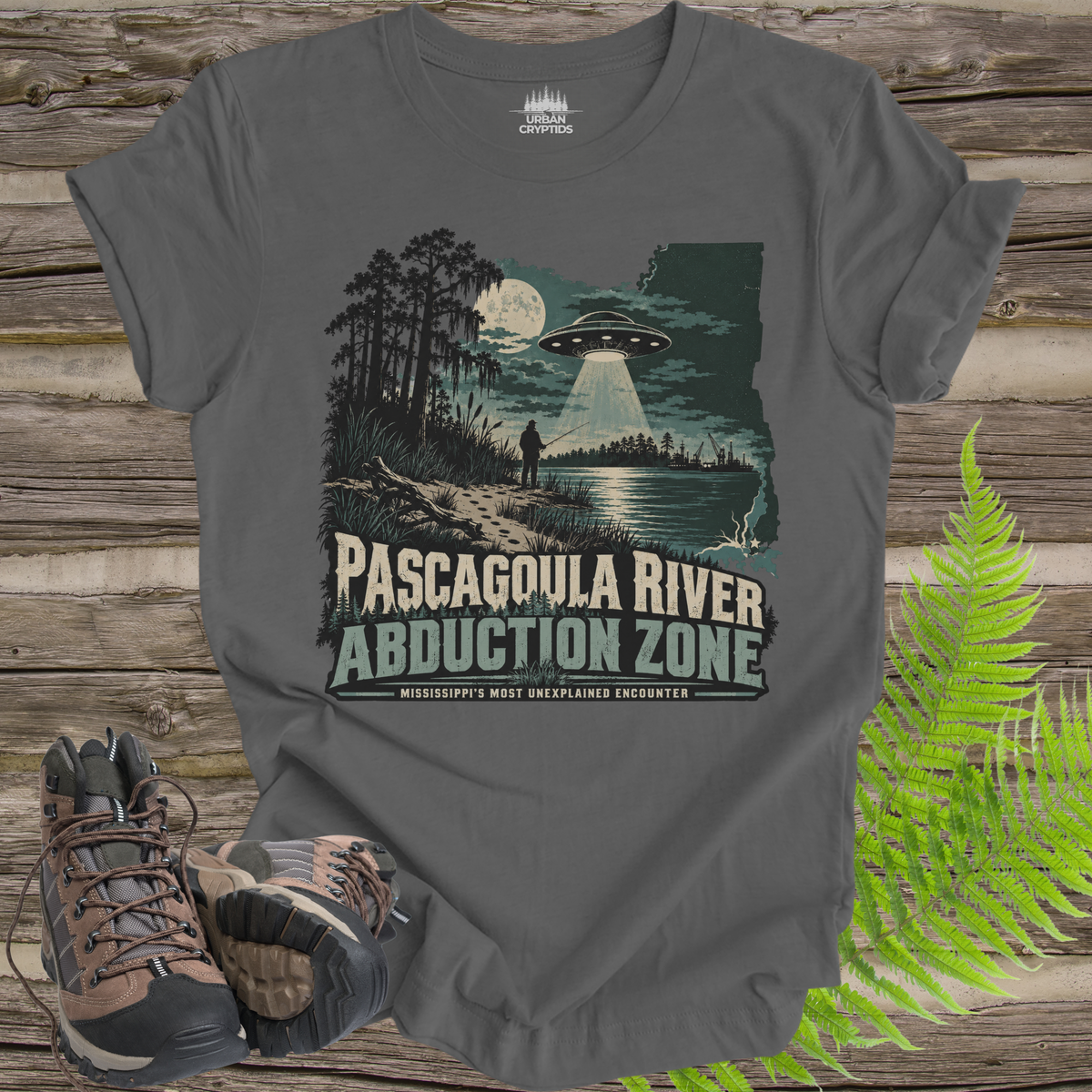 Pascagoula River Abduction Zone T-Shirt | Mississippi UFO Legend