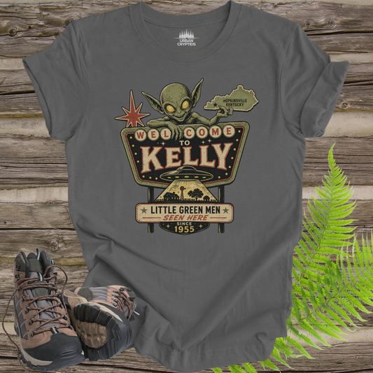 Welcome to Kelly | Little Green Men Seen Here Since 1955 Vintage Kentucky T-Shirt
