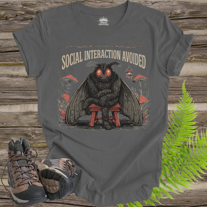 Social Interaction Avoided Funny Mothman Cryptid T-Shirt