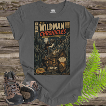 Wildman Chronicles: Ape Canyon 1924 T-Shirt | Bigfoot Comic Book Cover