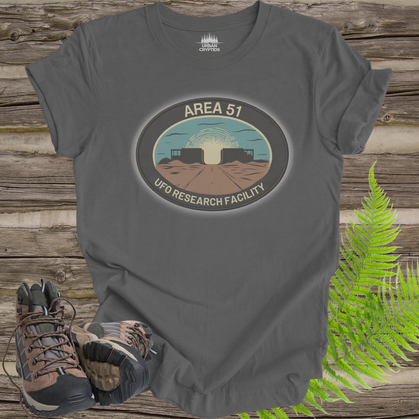 Area 51 UFO Research Facility Shirt – Retro Nevada UFO & Alien Graphic Tee, Conspiracy Humor Unisex T-Shirt