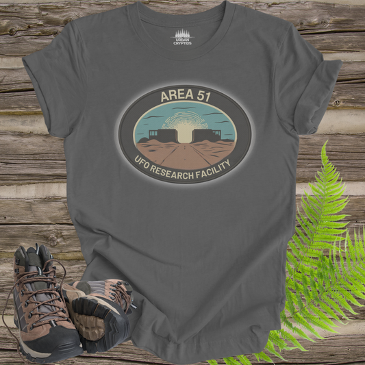 Area 51 UFO Research Facility Shirt – Retro Nevada UFO & Alien Graphic Tee, Conspiracy Humor Unisex T-Shirt