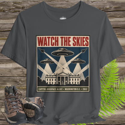 Watch the Skies UFO T-Shirt – 1952 Washington Airspace Alert