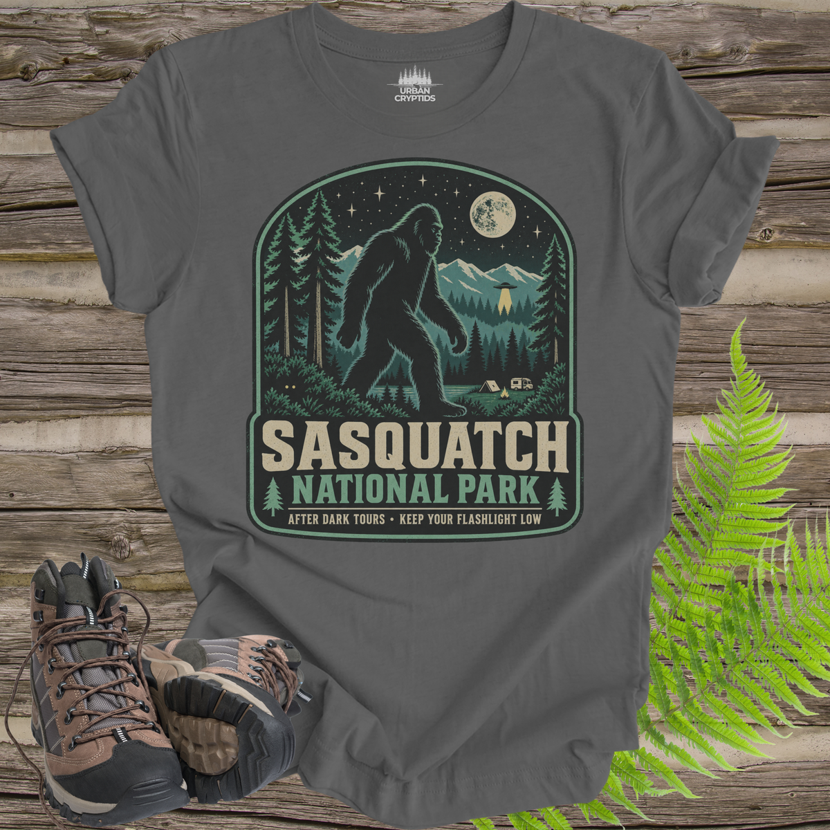Sasquatch National Park T-Shirt – Vintage Bigfoot Camping Graphic Tee