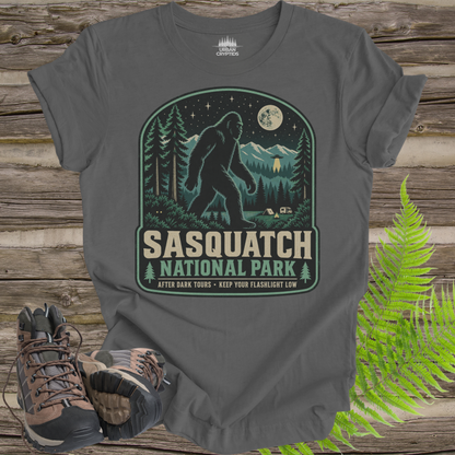 Sasquatch National Park T-Shirt – Vintage Bigfoot Camping Graphic Tee
