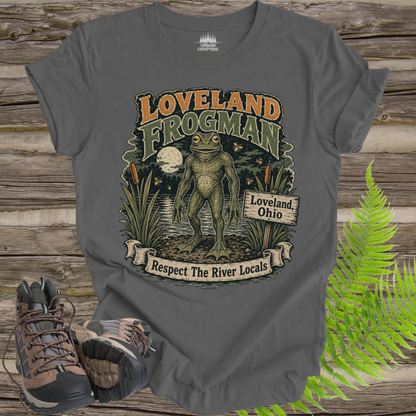 Loveland Frogman T-Shirt – Respect the River Locals Ohio Cryptid Tee