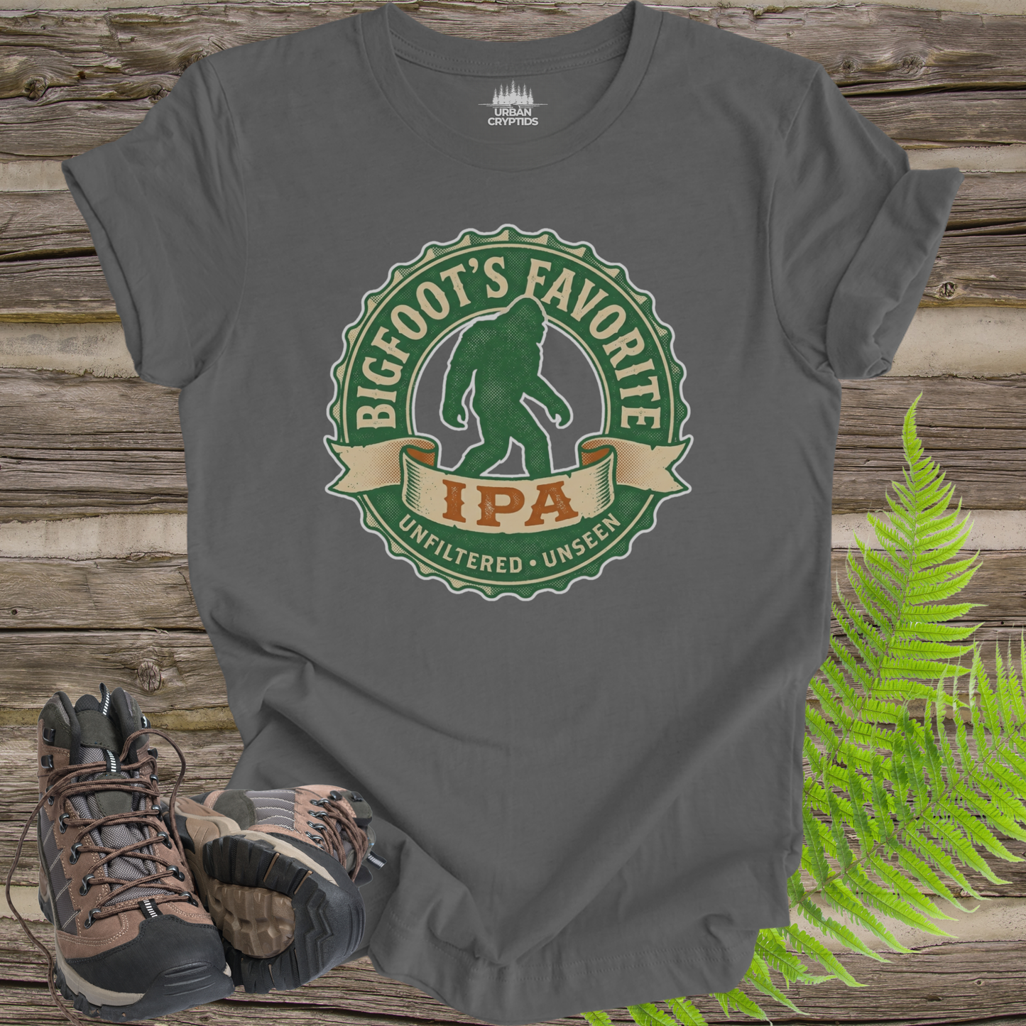 Bigfoot’s Favorite IPA Shirt – Funny Sasquatch Beer T-Shirt, Craft Beer Lover Gift, Cryptid Brewery Tee