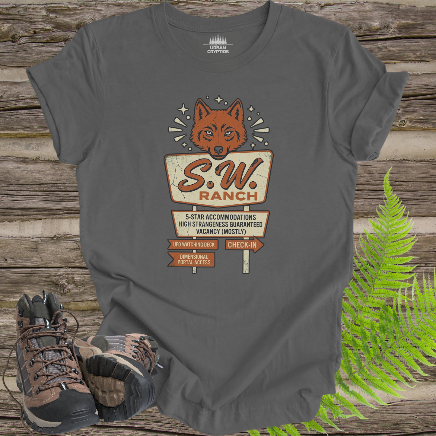 Skinwalker Ranch Shirt – S.W. Ranch UFO Tee, Paranormal Desert Sign Shirt, Cryptid Alien T-Shirt