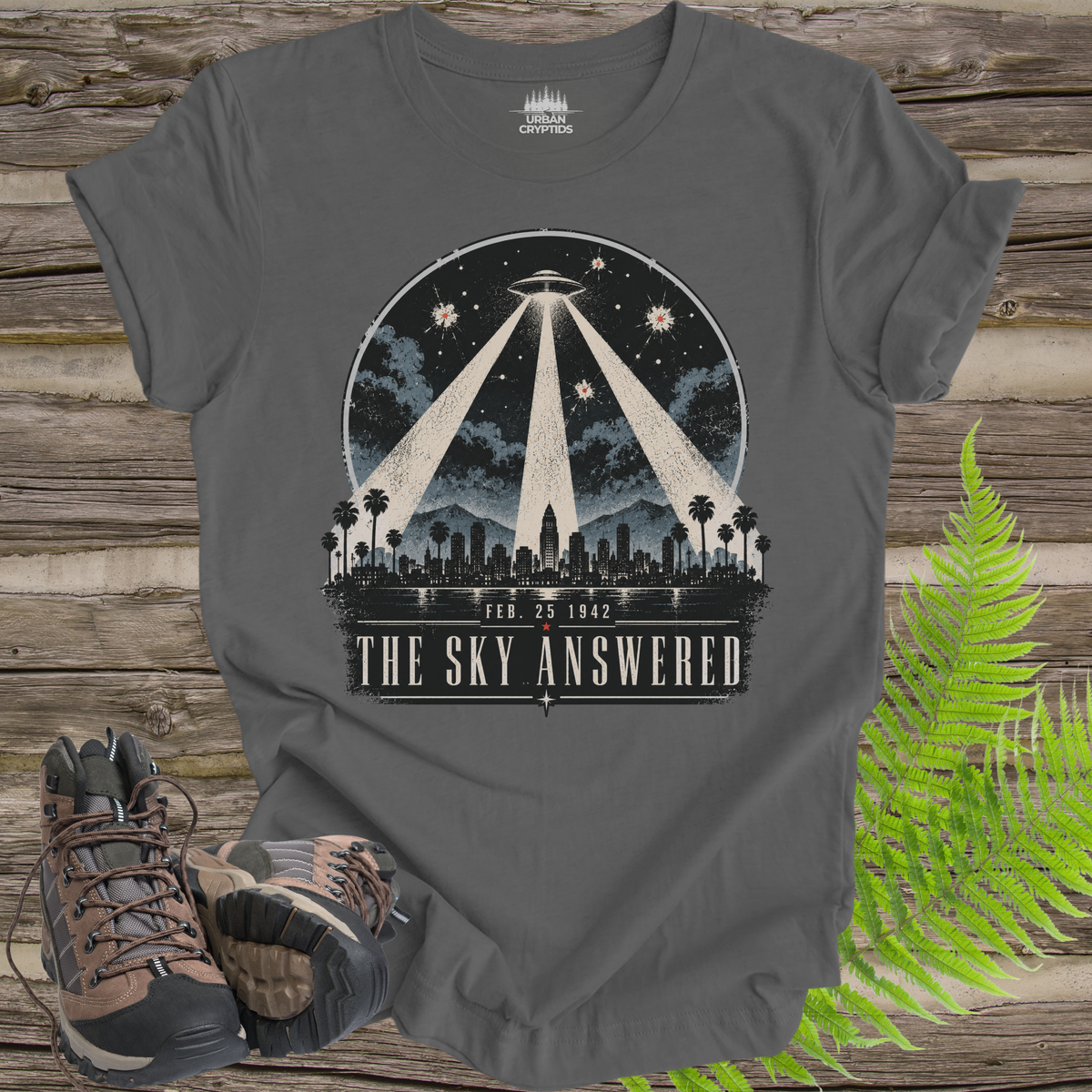Battle of Los Angeles UFO T-Shirt – The Sky Answered Vintage 1942 Alien Encounter Tee