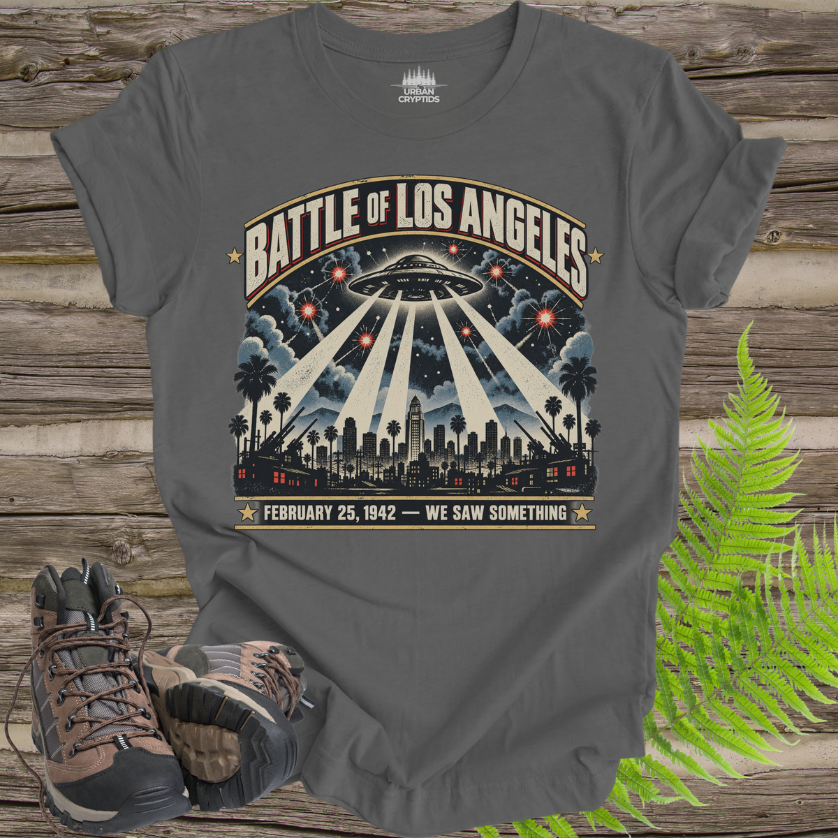 Battle of Los Angeles 1942 UFO T-Shirt – Vintage WWII Alien Encounter Tee