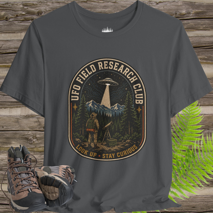 UFO Field Research Club T-Shirt – Vintage Alien Skywatcher Tee
