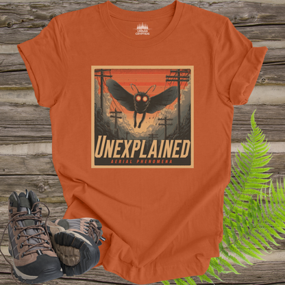 Unexplained Aerial Phenomena Mothman Cryptid Vintage Poster T-Shirt