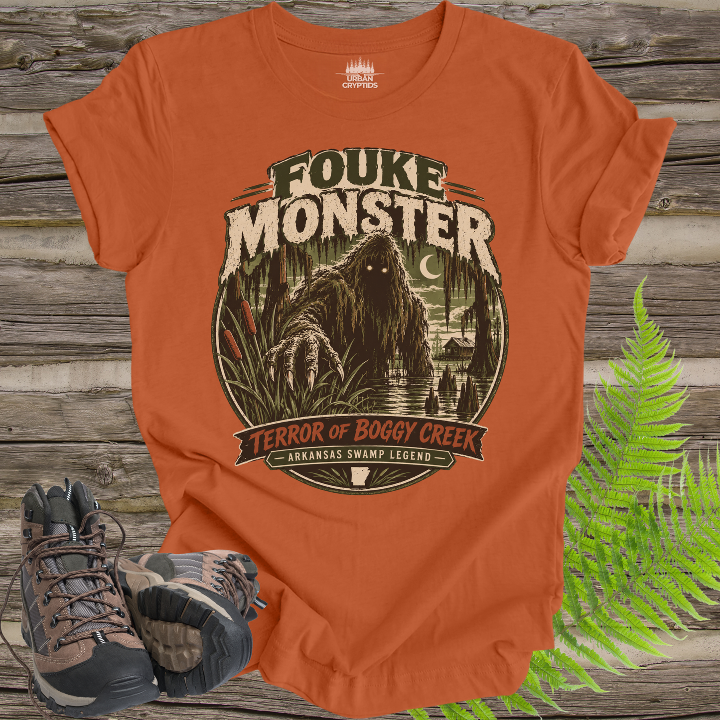 Fouke Monster T-Shirt – Boggy Creek Arkansas Cryptid Shirt