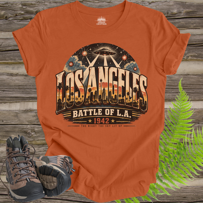 Los Angeles UFO T-Shirt – Battle of L.A. 1942 Vintage California Tee