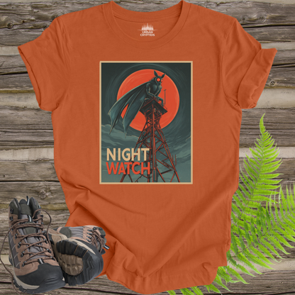 Mothman Night Watch Vintage Cryptid Poster T-Shirt