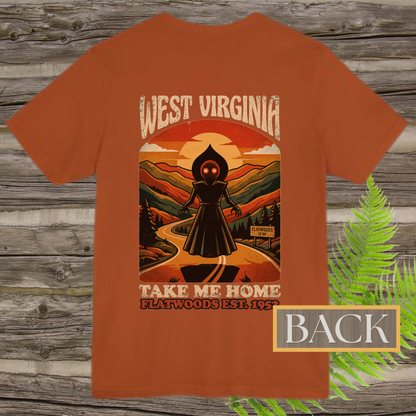 Take Me Home Flatwoods | West Virginia Flatwoods Monster Front & Back T-Shirt