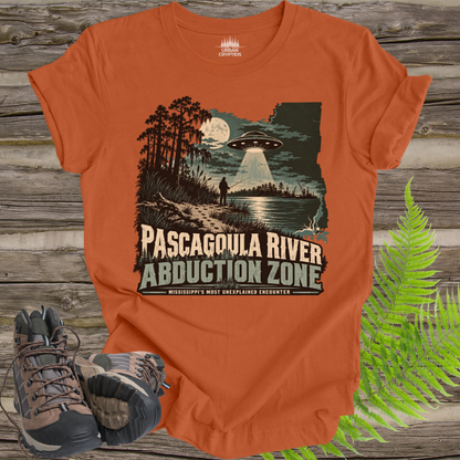 Pascagoula River Abduction Zone T-Shirt | Mississippi UFO Legend